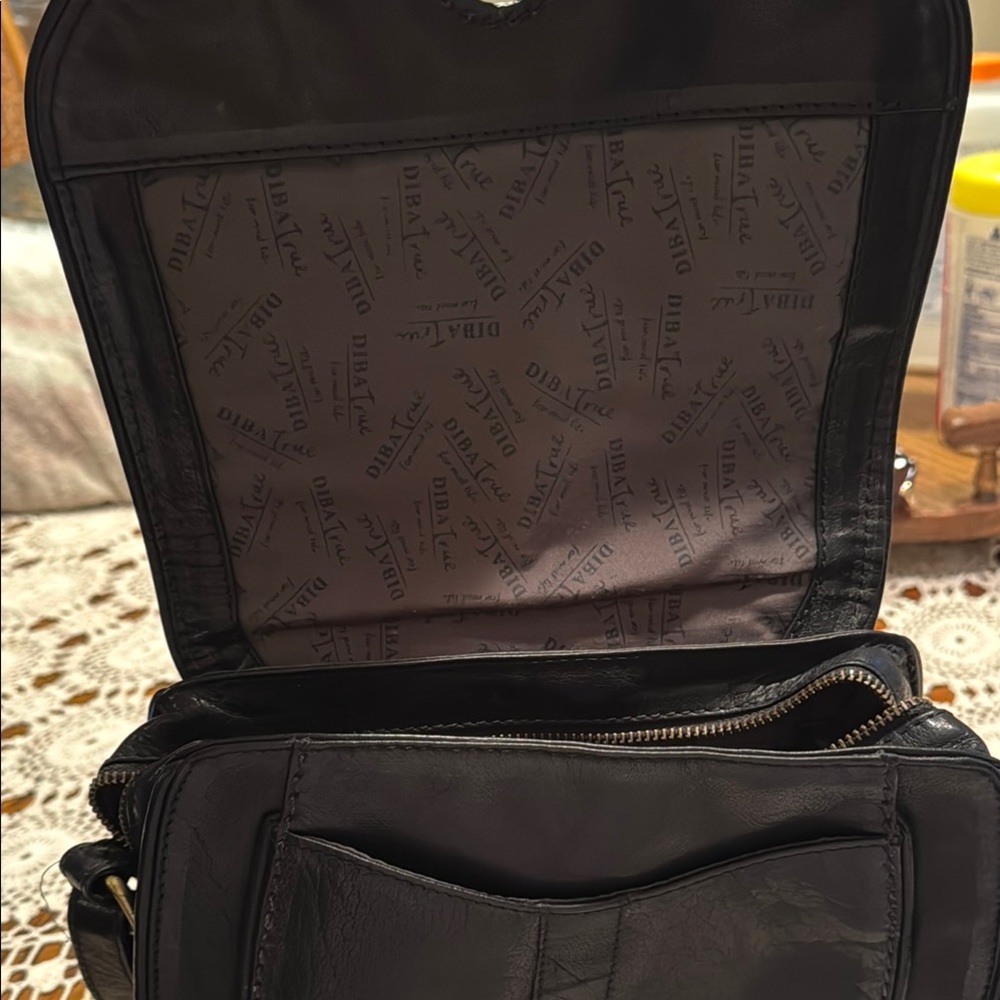 Black Leather DIBA True Crossbody Bag - Picture 3 of 5